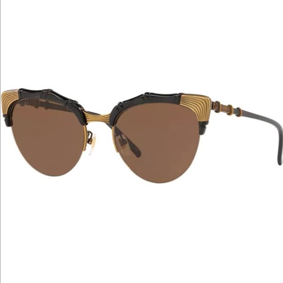 GUCCI Gorgeous Sunglasses Bamboo Design Cat-Eye Frame GG0661S NEW w Box & Bags - Picture 3 of 6